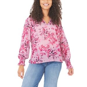 Kut from the Kloth Pink Bell Sleeve Blouse